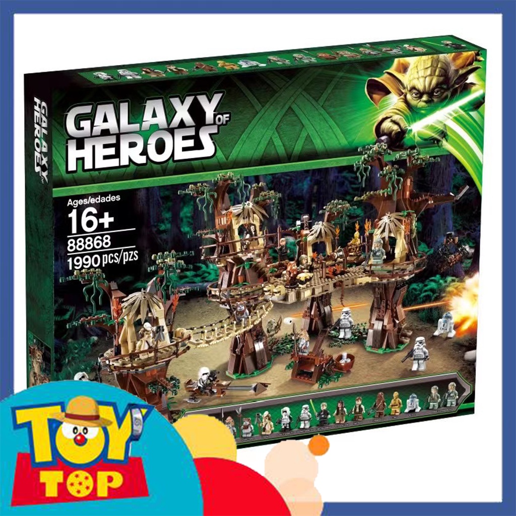 Đồ chơi lắp ráp ghép Star Wars ngôi làng Ewok Village chiến tranh vũ trụ xếp hình Leji 88868 / Lpin 05047 mô phỏng 10236