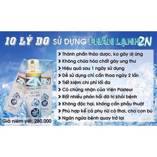 Phấn lạnh khử mùi ZN (Chính hãng công ty)