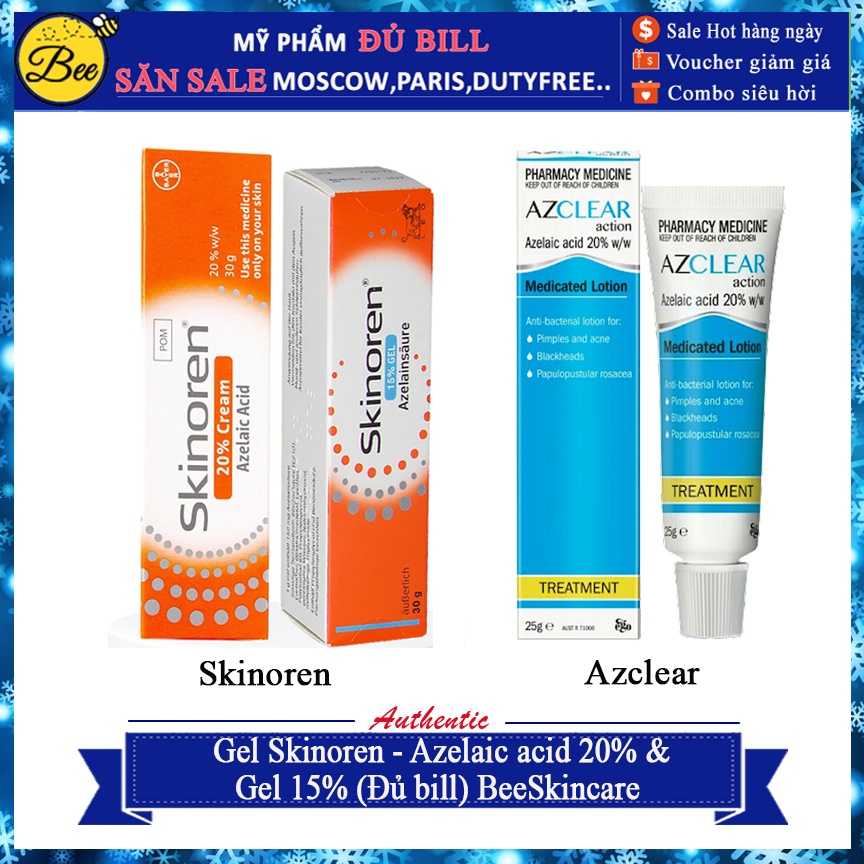 Sản phẩm Gel SKINOREN- ACID AZELAIC 20% & 15%