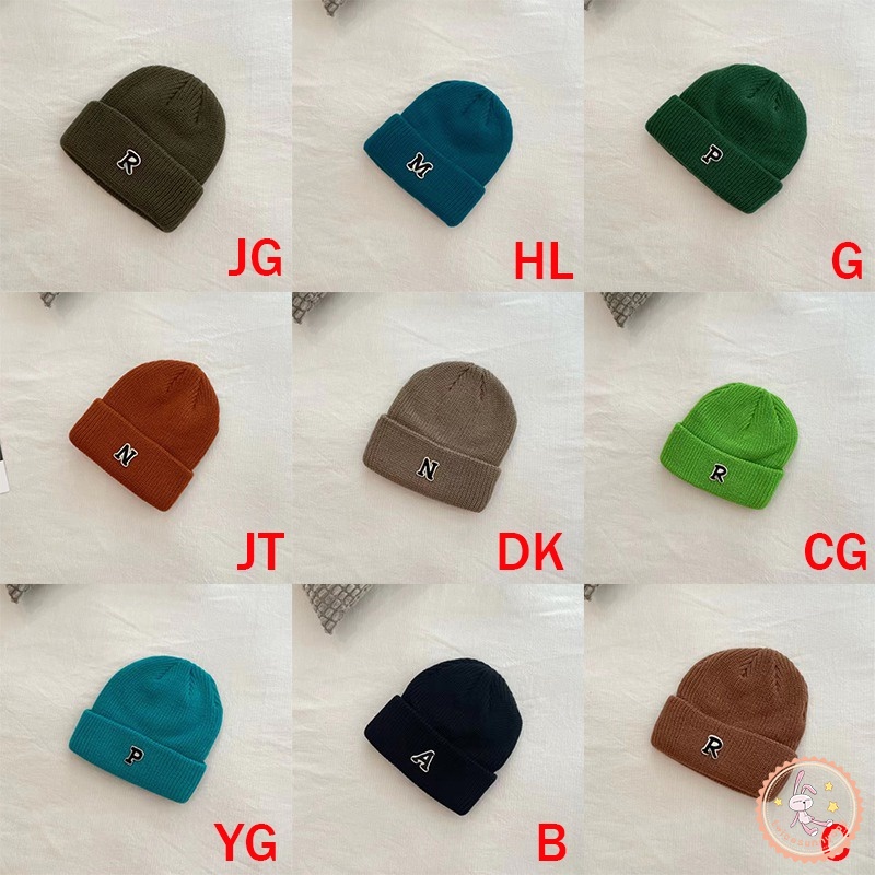 Mũ Beanie Dệt Kim In Chữ Thời Trang Cho Bé
