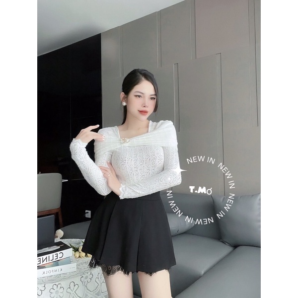 Áo ren lông thỏ tiểu thư