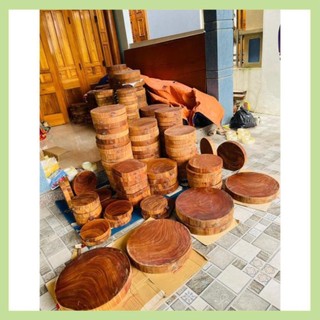 Thớt gỗ nghiến Tây Bắc hình chữ nhật kích thước 20x25 để cắt, thái đồ ăn