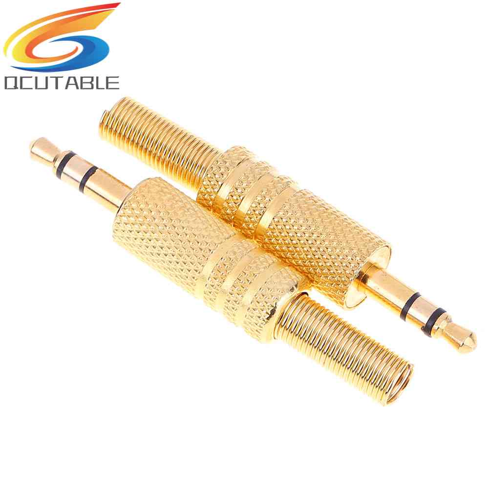 Bộ 2 Đầu Nối Jack Cắm Tai Nghe 3.5mm 1 / 8Inch