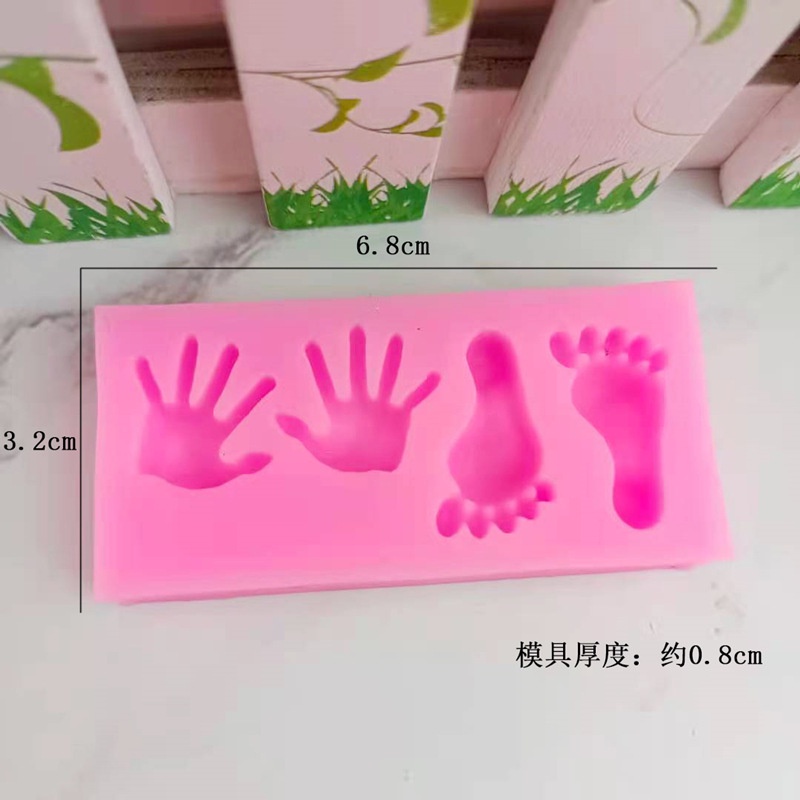 Khuôn silicone Tạo Hình Bàn Chân Em Bé mini Làm Bánh diy