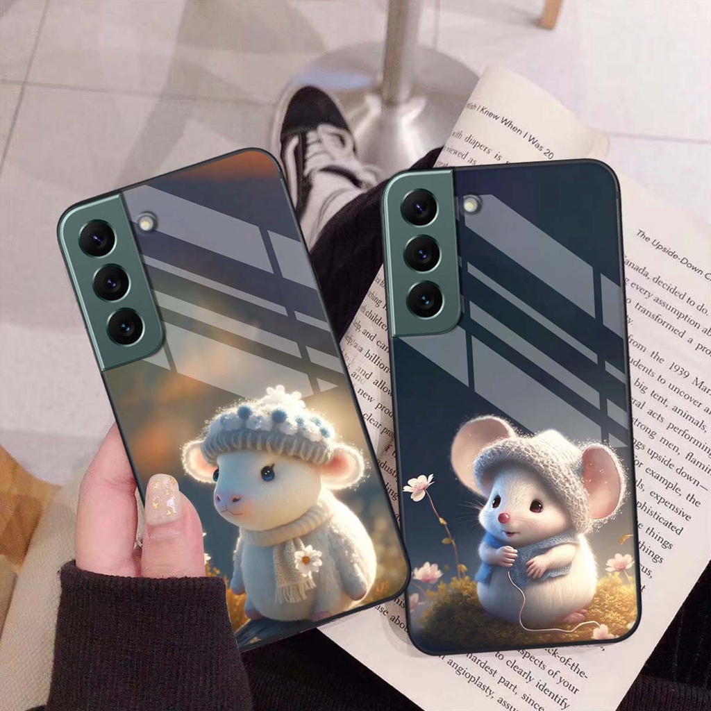 Ốp lưng Samsung S22 / S22 Plus ốp kính 3D in hình 12 Con Giáp Siêu Dễ Thương Qshopnet