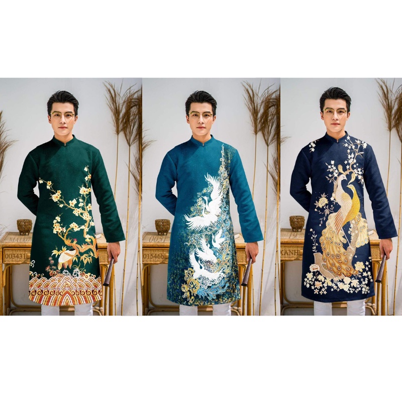 {HN} Mẫu Áo Dài Nam cách tân Tết 2023, chất liệu gấm cao cấp, thiết kế hiện đại trẻ trung, giá rẻ, giao nhanh tại Hà Nội