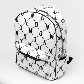 Balo chất liệu da đi học đi chơi unisex chống nước backpack gonz màu trắng - balo 3 trắng in