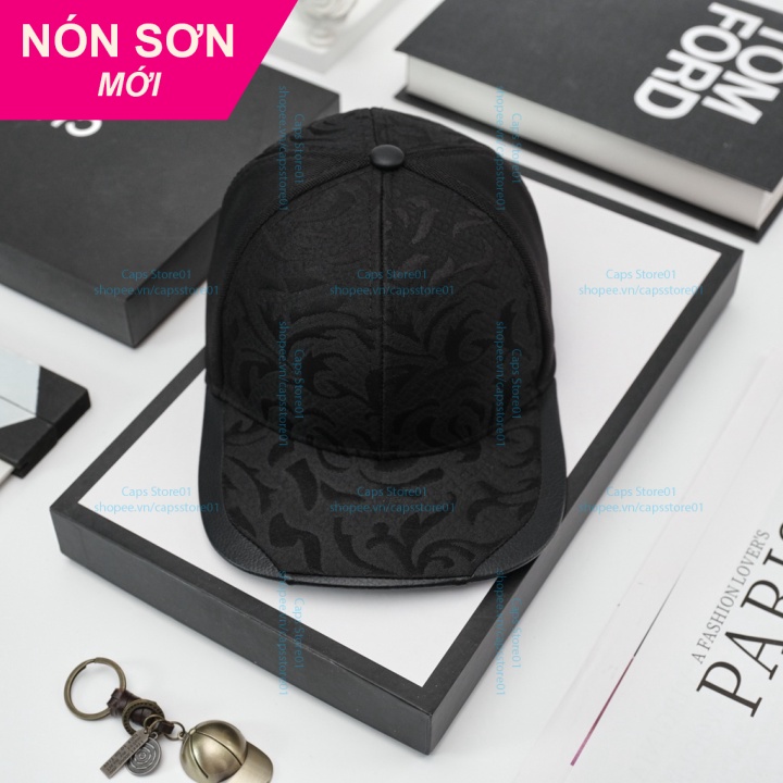 Mũ Lưỡi Trai Nón Sơn Snapback Hoa Văn Đen Chính Hãng Hàng Chuẩn Tem 7 Màu Cao Cấp Mới / Nón Kết Sơn