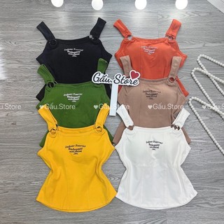 Áo thun ba lỗ ôm body Croptop phối khoen