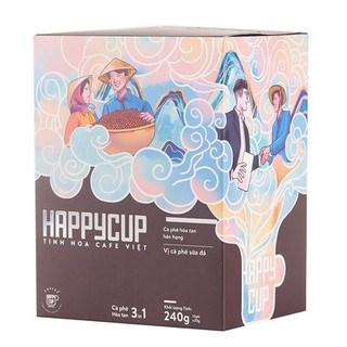 Cà phê hòa tan hảo hạng - vị cà phê sữa đá happy cup instant coffee 3 in 1