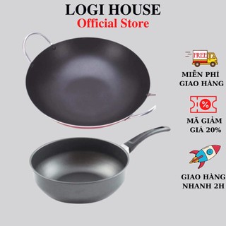 Chảo chống dính 2 quai 24cm tặng ngay chảo 1 quai 18cm siêu chống dính