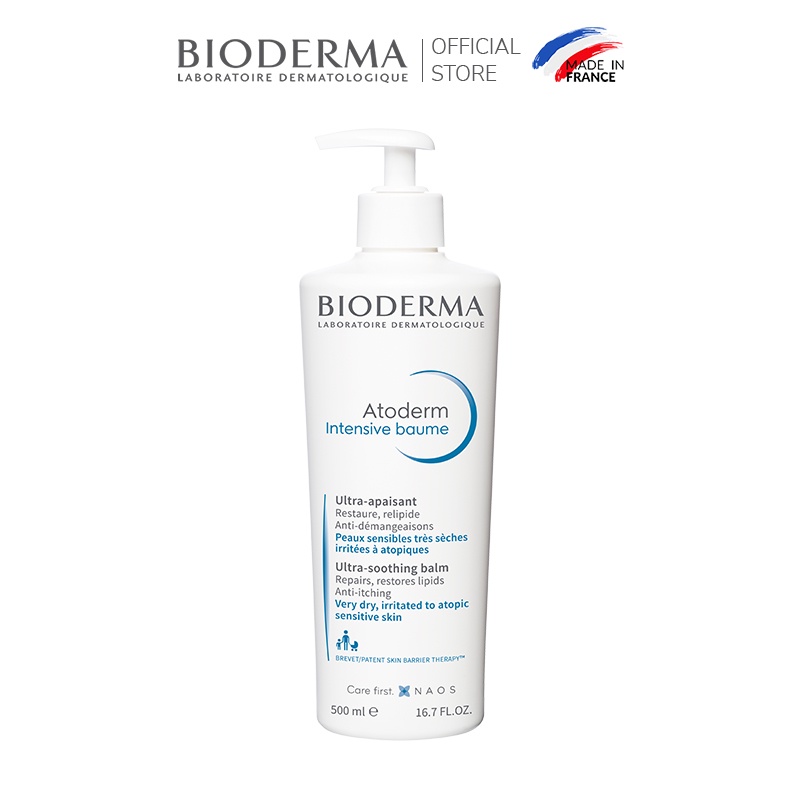 Kem dưỡng ẩm chuyên sâu cho da rất khô và viêm da cơ địa Bioderma Atoderm Intensive Baume - 500ml