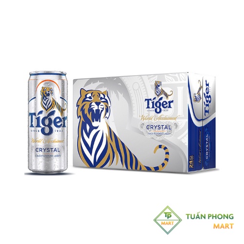 Thùng 24 lon Bia Tiger Cysrtal 330ml