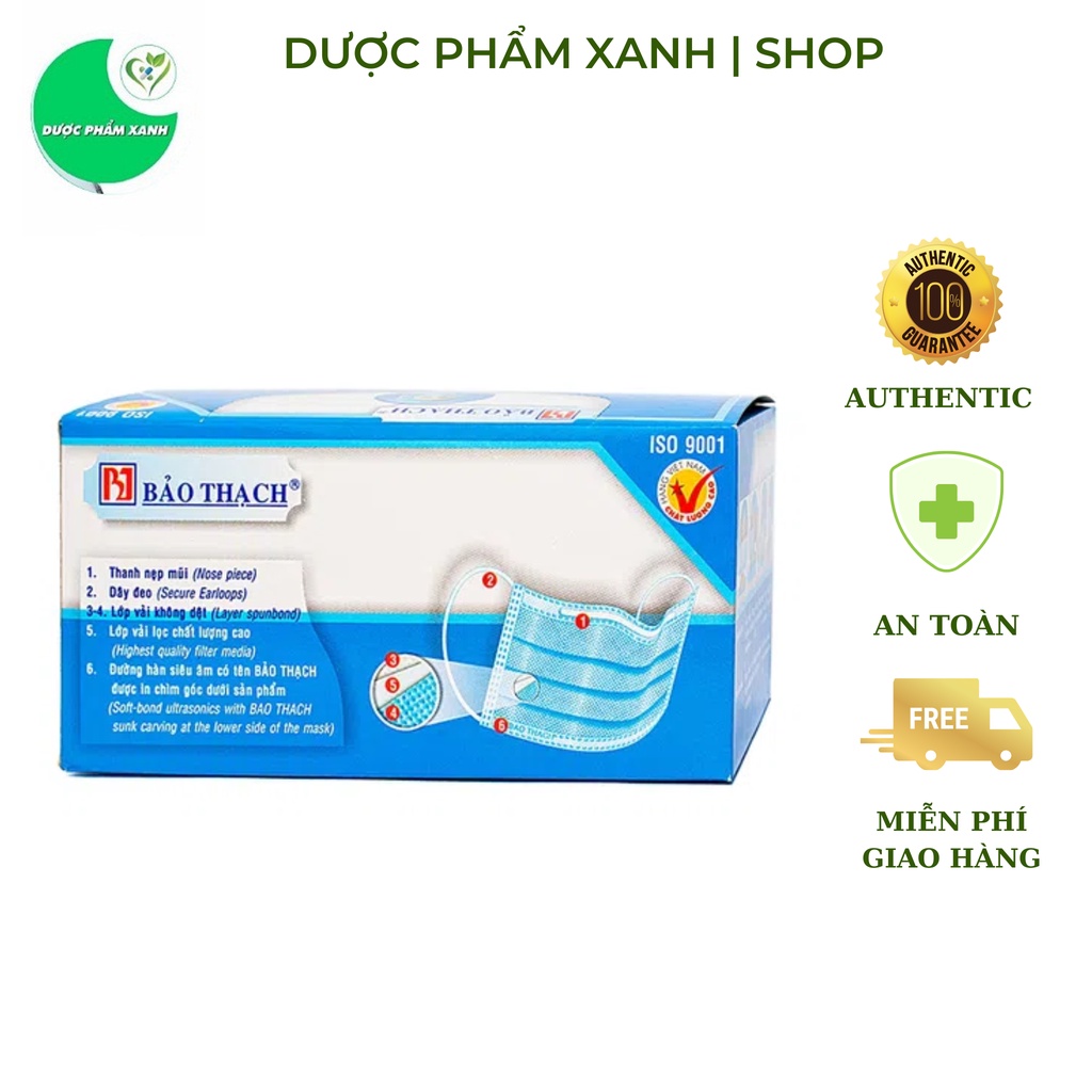 KHẨU TRANG Y TẾ 3 LỚP  - THƯƠNG HIỆU BẢO THẠCH