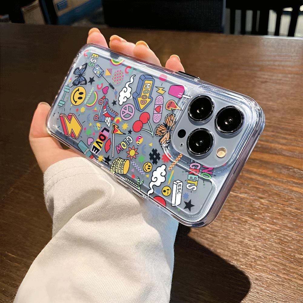 Ốp Điện Thoại Trong Suốt In Nhãn Dán Thời Trang Cho iphone 14promax 11 13 12 7Plus 7 X XS Max