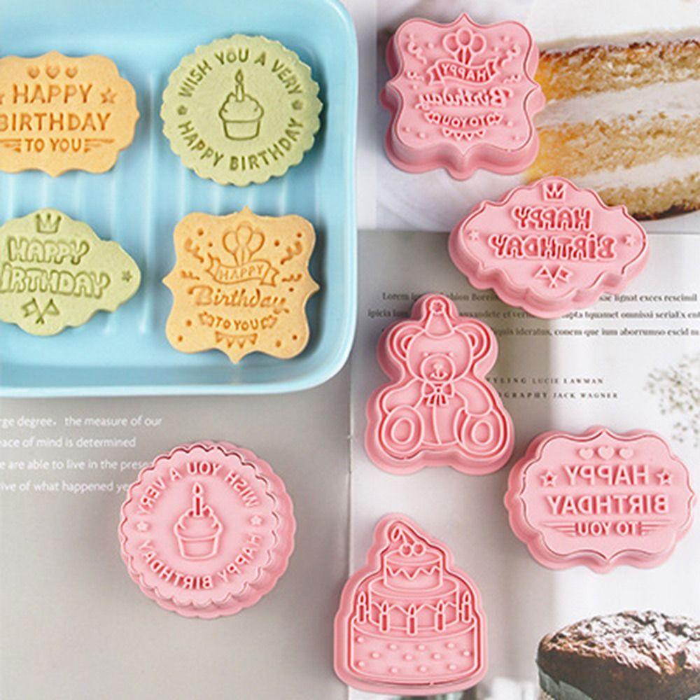 CONOPERY Bộ 8 Khuôn Cắt Bánh Kem Bằng Nhựa Họa Tiết Hoa 3D Độc Đáo Tiện Dụng DIY