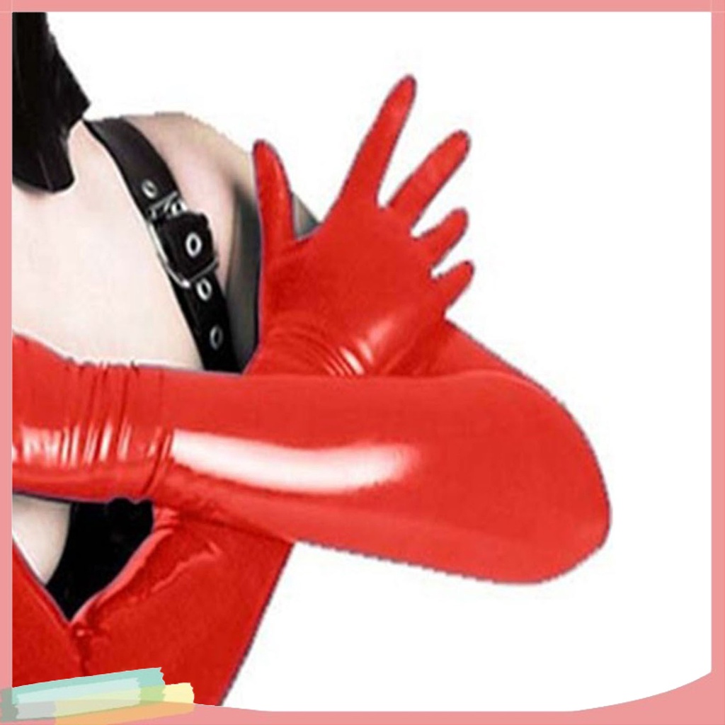 Đôi găng tay kiểu giả da màu trơn thời trang gợi cảm dành cho nữ