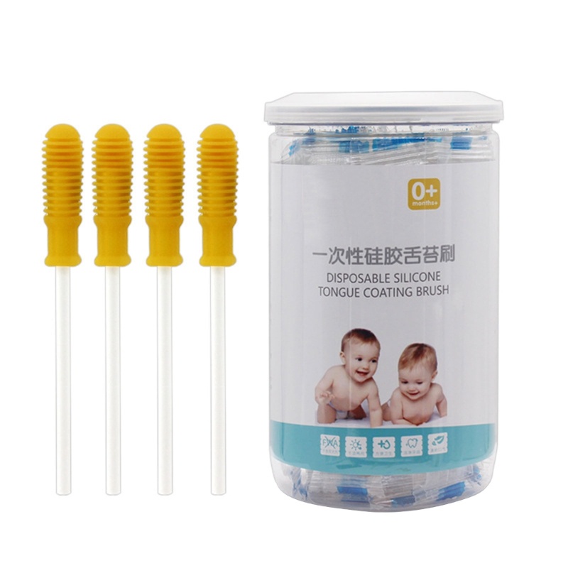 Set 30 Bàn Chải Đánh Răng Lông Mềm Không Chứa BPA Dùng Một Lần Cho Bé Sơ Sinh 0-2 Tuổi