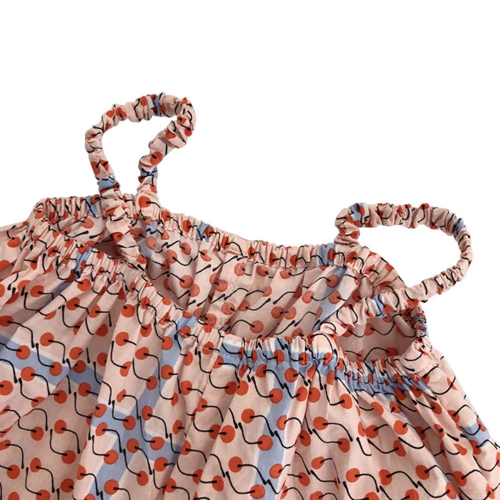 Bộ Áo Liền Quần Hai Dây Thoải Mái Thời Trang Mùa Hè Cho Bé Gái