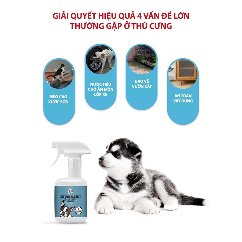 XỊT NGĂN CHẶN CHÓ, MÈO PHÓNG ẾU BỪA BÃI,CẮN PHÁ BỪA BÃI  - CHÍNH HÃNG