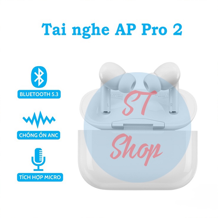 Tai Nghe Bluetooth Thế Hệ 2 Pro ⚡ FREE SHIP ⚡ Tai Nghe Không Dây, Bass Hay, Âm Thanh Vòm, Hỗ Trợ Tất Cả HĐH