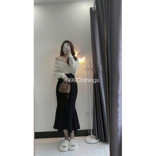 Chân váy đuôi cá len mịn QC