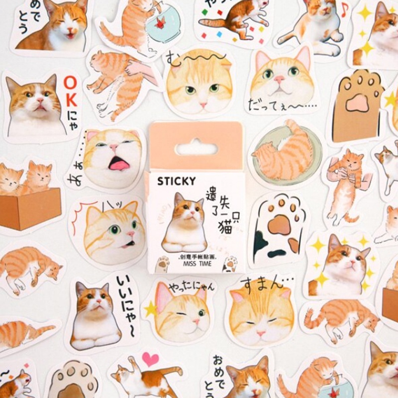 Set 46 Tấm Sticker Dán Trang Trí Điện Thoại Laptop Họa Tiết Hoạt Hình Sáng Tạo
