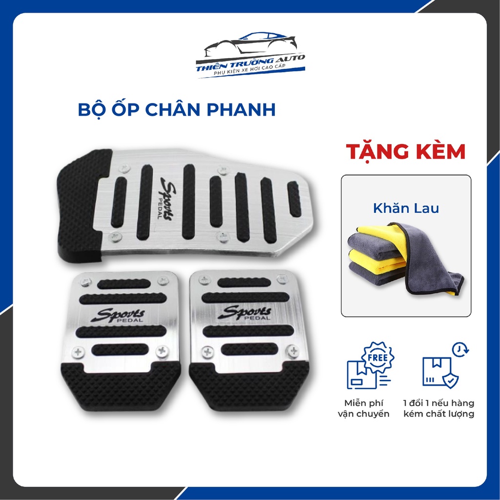 Bộ ốp chân ga chân phanh côn số sàn, số tự động cho ô tô - Thiên Trường Auto