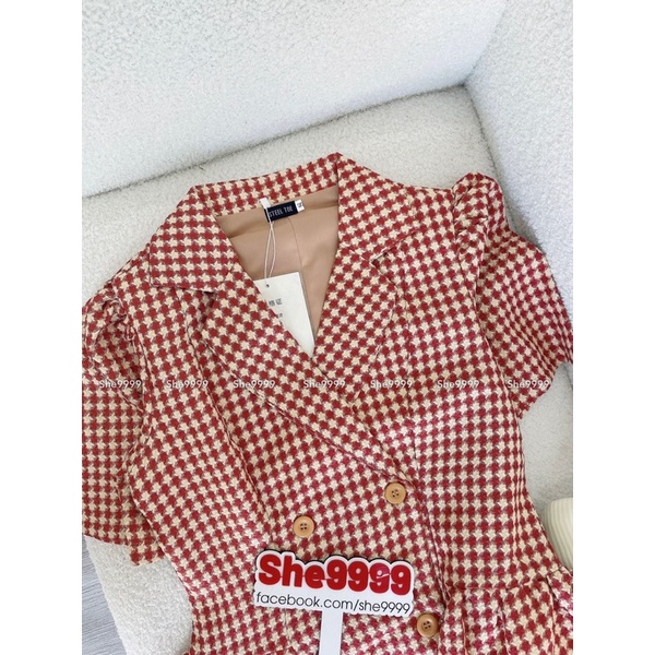 D180 - ĐẦM VEST CÚC THẬT - ĐỎ