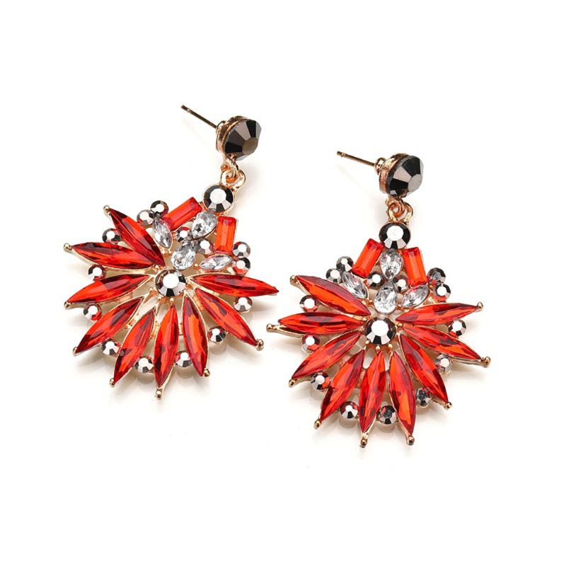 Bông Tai Hình Giọt Nước Đính Đá Pha Lê Trong Suốt Sang Trọng Thời Trang Cho Nữ