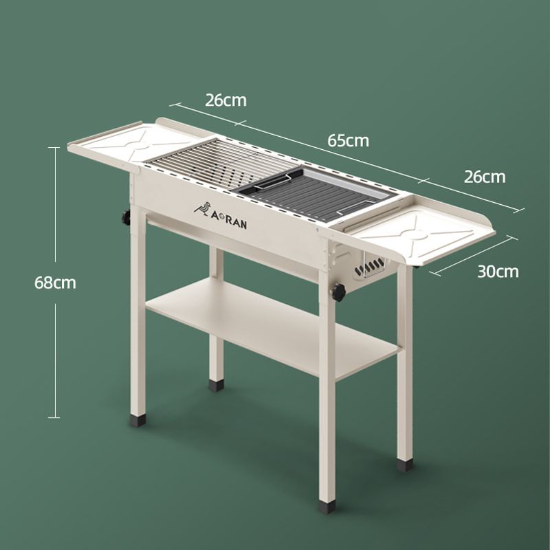 Bếp nướng than hoa gấp gọn có găn để đồ-Bếp nướng than ngoài trời gấp gọn tuỳ chỉnh độ cao tặng đủ phụ kiện