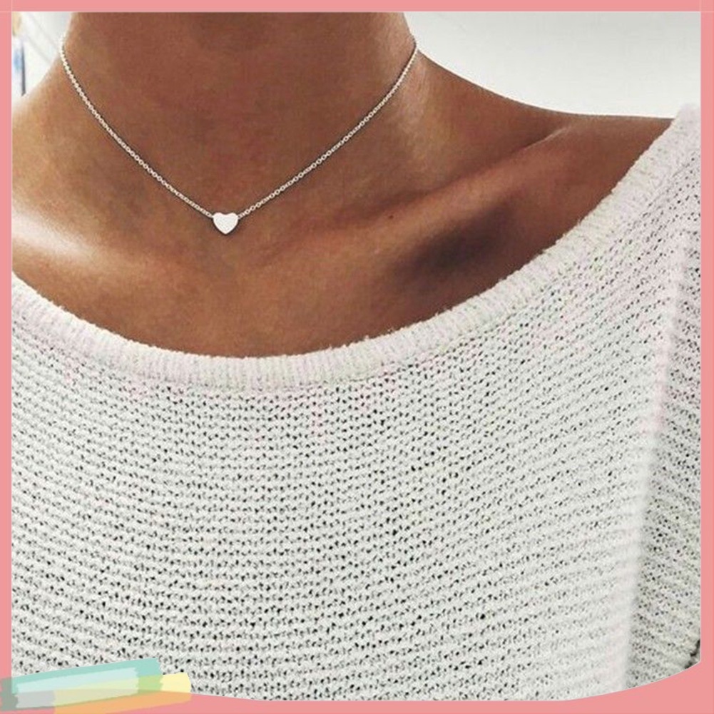 Dây chuyền trang trí mặt hình trái tim thời trang cho nữ