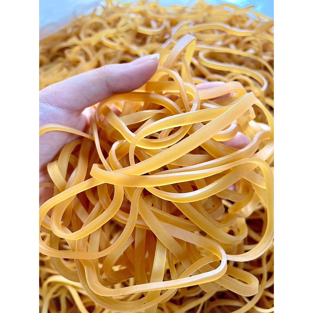 Dây Thun bản lớn, bản to, bản dày kích thước 400x5mm đường kính 12.5cm - bịch 500g loại tốt