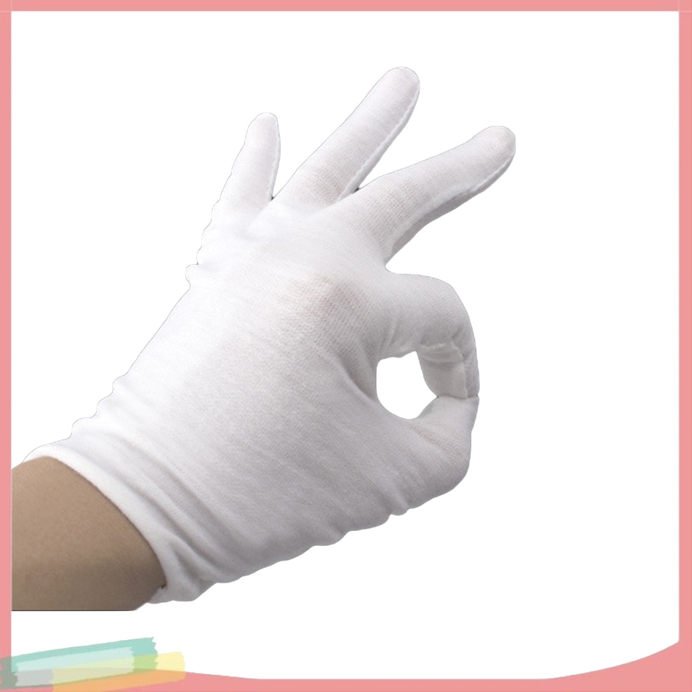 Đôi găng tay vải cotton màu trắng tiện dụng