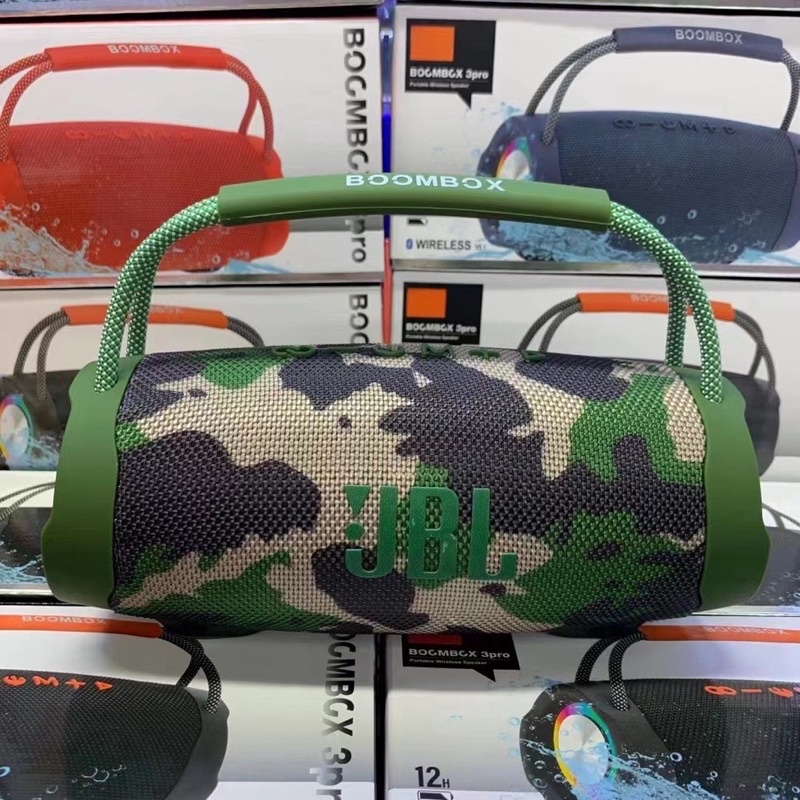 Loa Bluetooth JBL Bombox 3 Pro đèn leb bass mạnh âm thanh lớn Pin tới 6h - Kết nối nhiều loa cùng lúc BH 1-1
