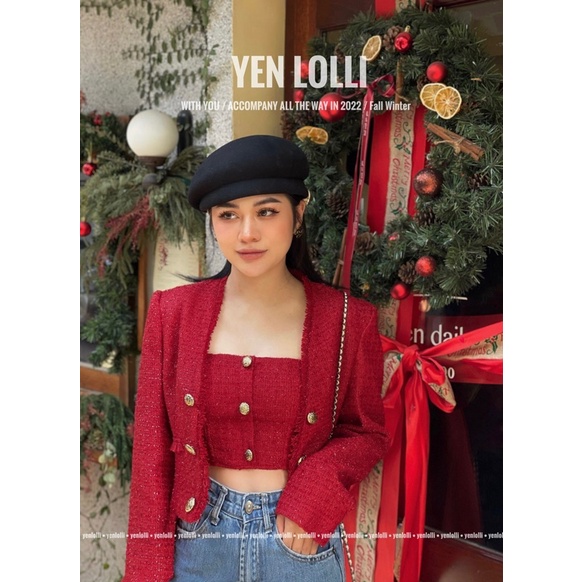 SET DẠ TWEED KÈM ÁO DẠ 2 DÂY HÀNG THIẾT KẾ