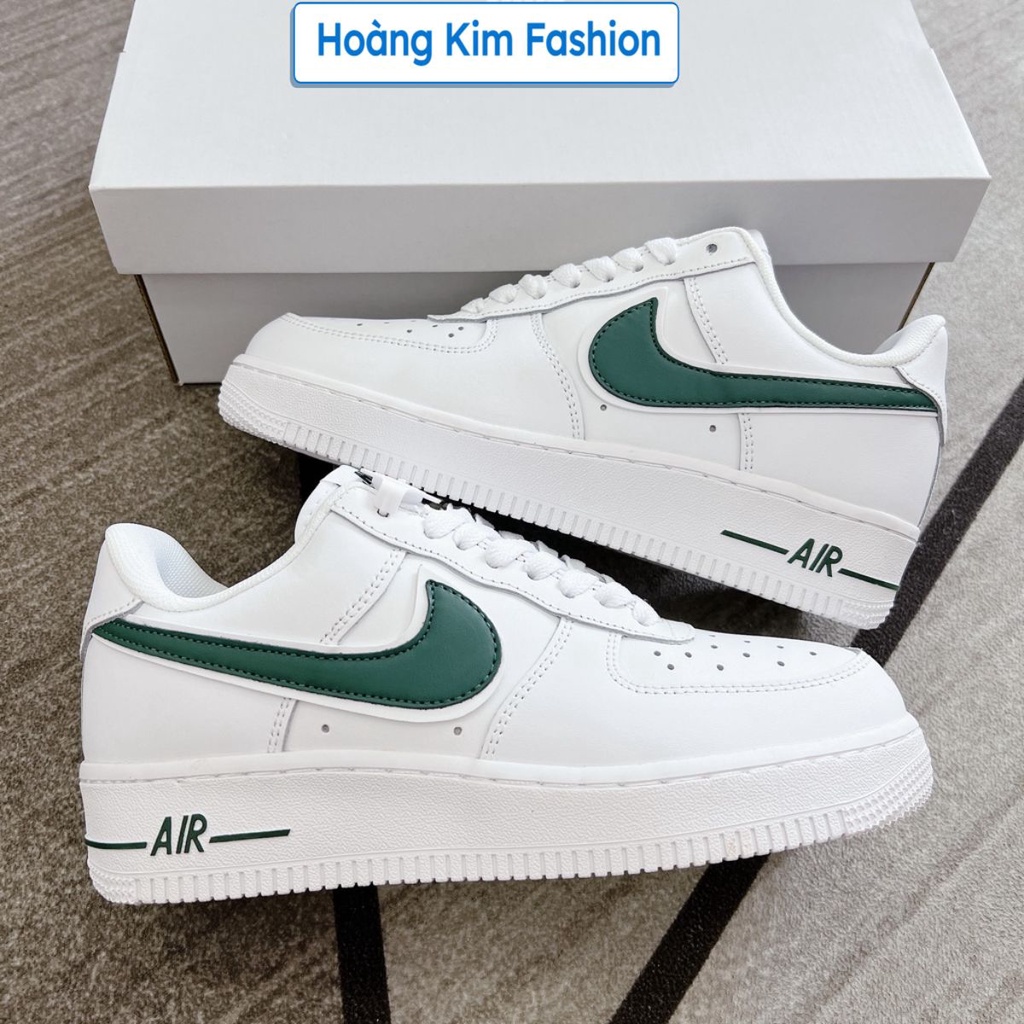 Giày Nike Air Force 1 Trắng Vệt Xanh Bản Cao Cấp, Giày Thể Thao AF1 Trắng Vệt Xanh Lá SC Cực Hot Hàng FullBox