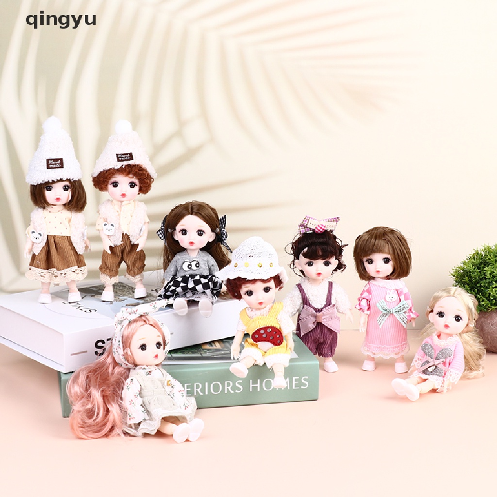 Bộ Tóc Giả Toàn Phần Có Khớp Chuyển Động Cho Búp Bê 16-17cm