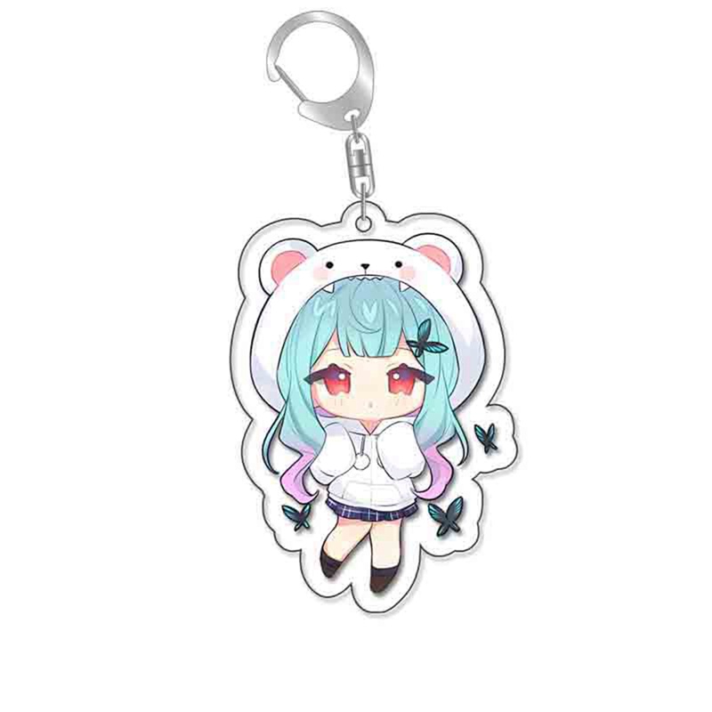 Móc Chìa Khóa Bằng Acrylic In Họa Tiết Hoạt Hình Hololive Vtuber Gawr Gura Watson Amelia Murasaki Shion Ookami Mio