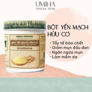 Bột Yến Mạch Hữu Cơ Umiha 135g Nguyên Chất - Đắp Mặt Dưỡng Da Tươi Sáng, Làm Trắng Da, Chống Nám, Giảm Thâm Và Lành Mụn