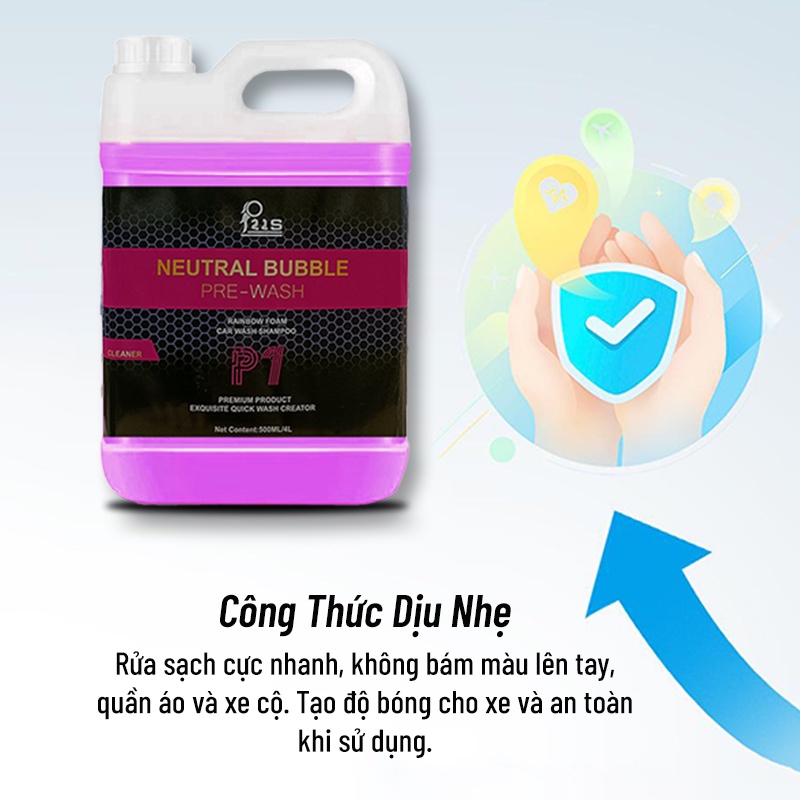 Dung dịch rửa xe bọt tuyết không chạm siêu bóng màu hồng So Easy RX48, nước rửa xe ô tô siêu đậm đặc