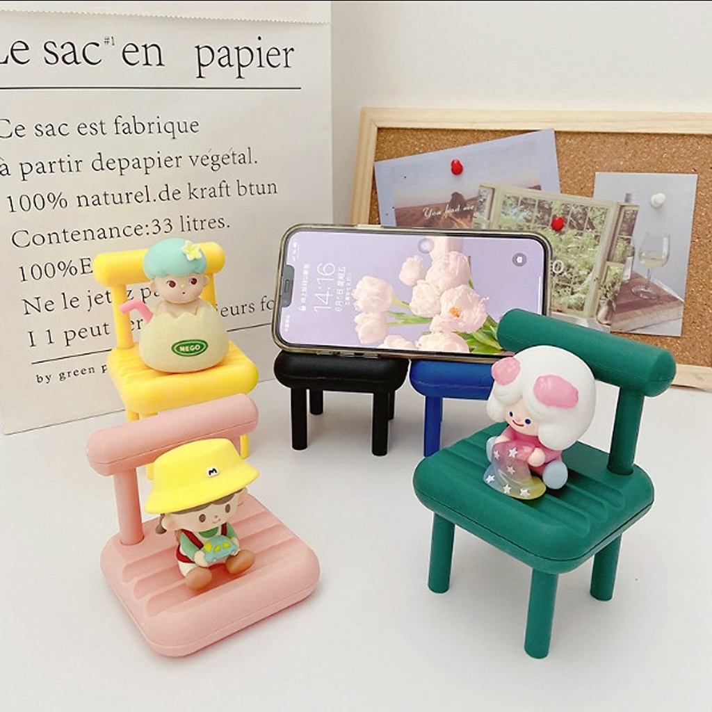 Giá Đỡ Hình Ghế Ngồi Dành Cho Điện Thoại, Máy Tính Bảng - Giá Đỡ Đa Năng - Đồ Trang Trí Bàn Làm Việc