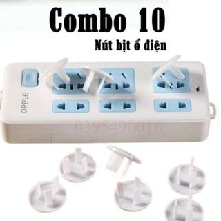 Combo 10 nút bịt ổ điện 2 chân an toàn cho bé