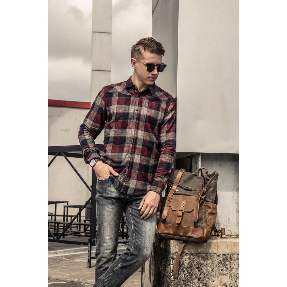 Áo Sơ Mi Flannel Caro Trẻ Trung Just Men SS22