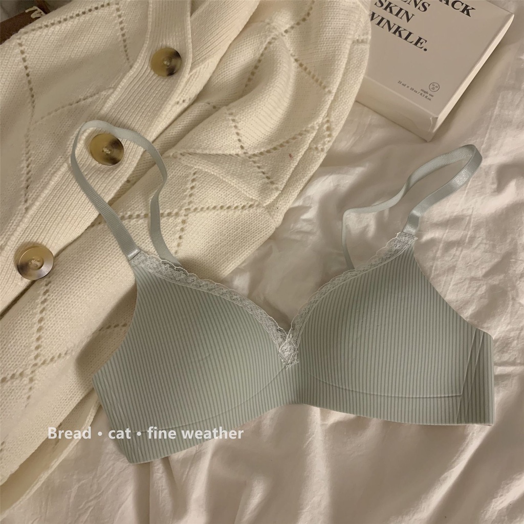 Áo Ngực Phối Viền Ren Không Gọng Mềm Mại Và Thoáng Mát 10