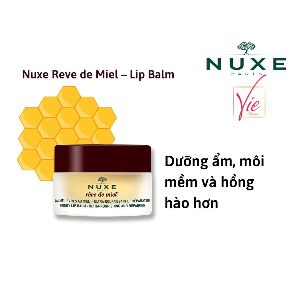 Sáp Dưỡng Môi Nuxe Reve De Miel Lip Balm Ultra-Nourishing and Repairing cho môi khô 15g