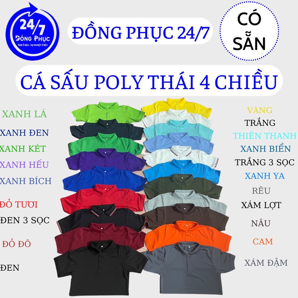 Áo POLO nam nữ cao cấp dành cho nhóm lớp, nhà hàng, công ty, in ấn theo yêu cầu