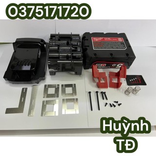 Vỏ mạch milwaukee m18 5s 18v cân bằng, led báo pin và nhận sạc zin.