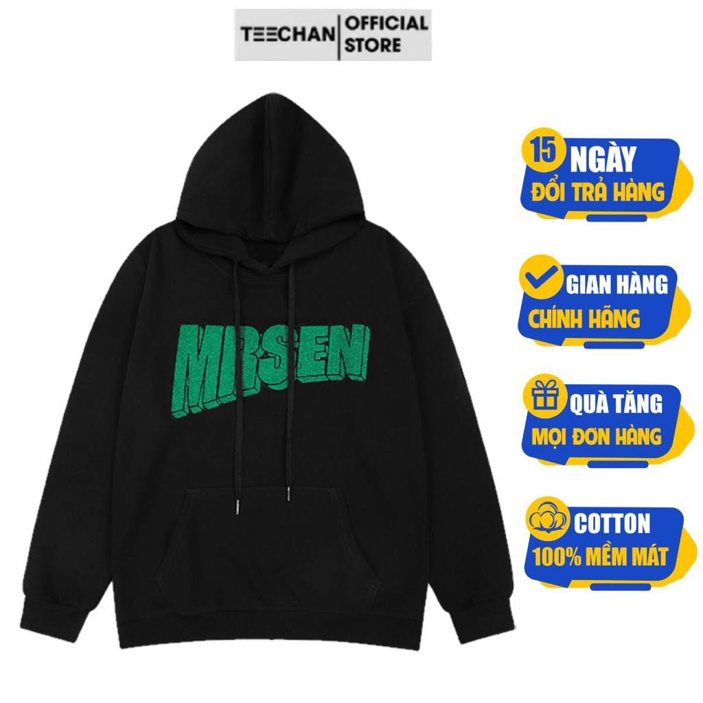 Áo Hoodie có mũ mã HD511 MRSEN Nam Nữ TEECHAN Unisex Dài Tay Chất Nỉ bông Dày Dặn Streetstyle thể thao