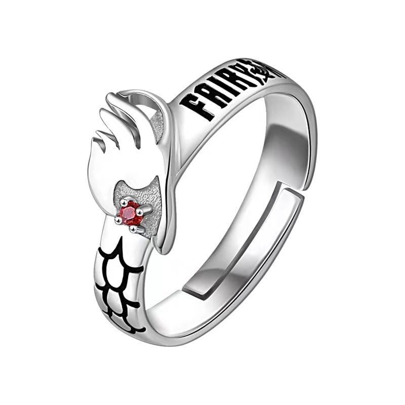 Nhẫn Màu Bạc Hóa Trang Nhân Vật Natsu accesorios Trong FAIRY TAIL